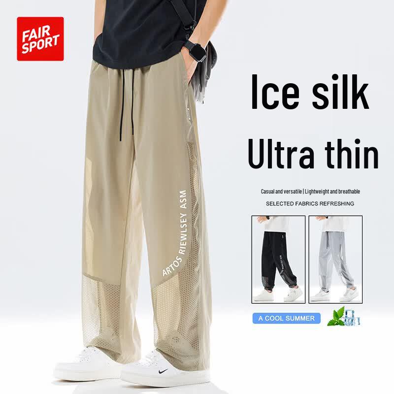 FAIR SPORT Men's Ice Silk Mesh Summer Casual Pants