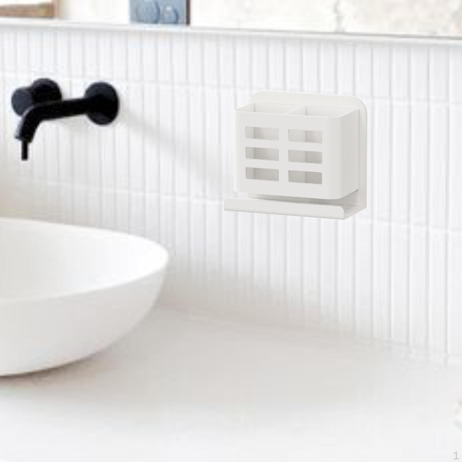 

Bathroom Organizer Box for Electric Toothbrush And Paste Holder белый