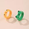 Cute Smile Frog Rings For Women Girls Funny Personality Wholesale Cartoon Animal Chicken Frog Ring Fashion  Gifts