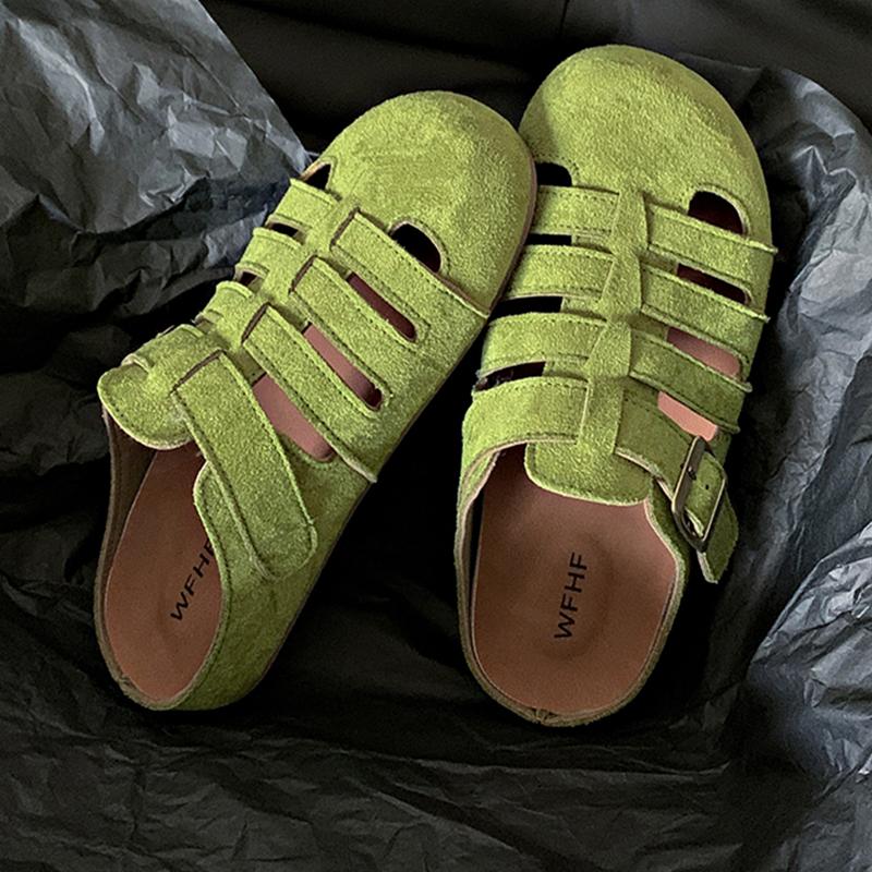 Fashion Spring Flats Fashion Woman Slippers Casual Cozy Slingback Mules Shoes Designer Sandals Dress Women Shoes New Zapatos De Mujer