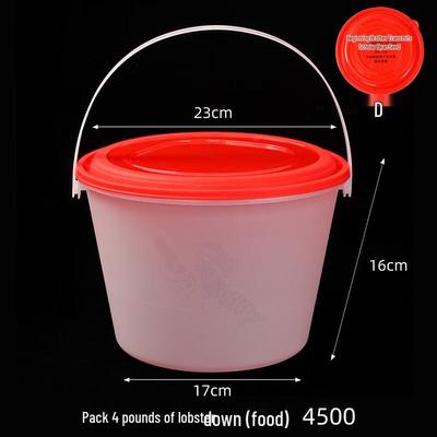 Disposable Round Plastic Food Takeaway Bucket