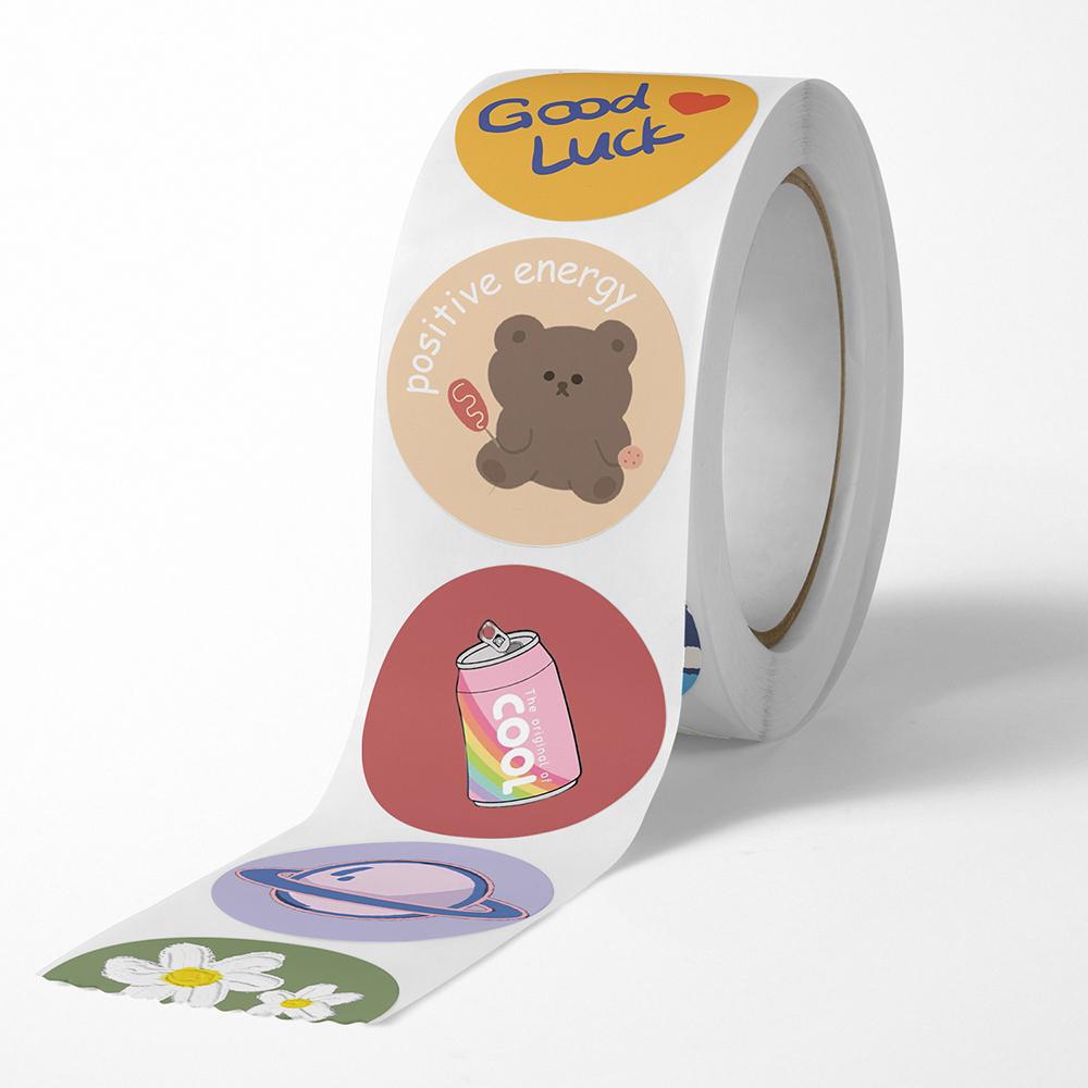 50-500pcs Cute Cartoon Thank You Stickers For Party Gift Decoration Packaging Label Reward Children Stationery Sticker
