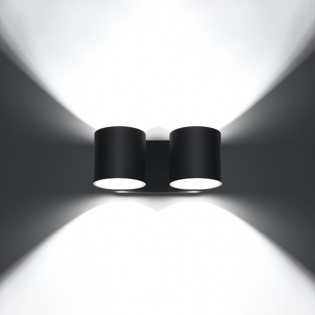Orbis 2 black wall lamp