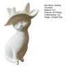 Desktop Ornament 3D Printed Hat-Wearing Cat Shape Figurine Integrated Molding Sculpture Decorative Desktop Accessory