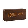 Alarm Clock LED Wooden Watch Table Voice Control Digital Wood Despertador USB/AAA Powered Electronic Desktop Clocks2