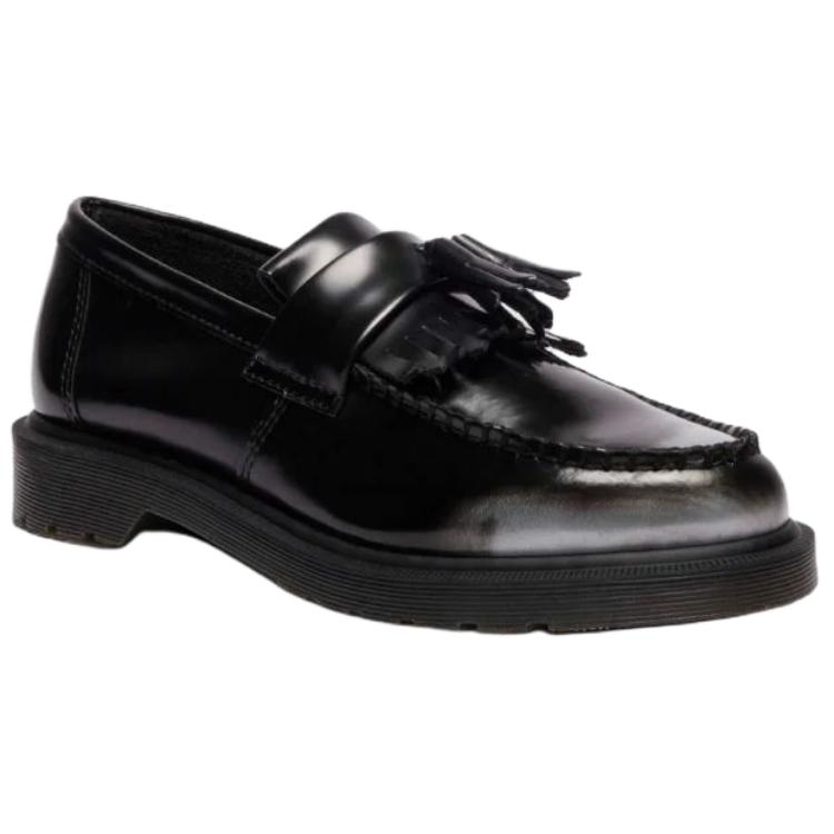 Dr. Martens Adrian Leather Slip-On Vintage Loafers 3cm Unisex Loafers Black 14573020