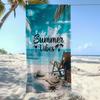 Summer Vibes Tropical Palm Tree Microfiber Beach Towel, Quick-Dry High Absorbency for Swimming Camping