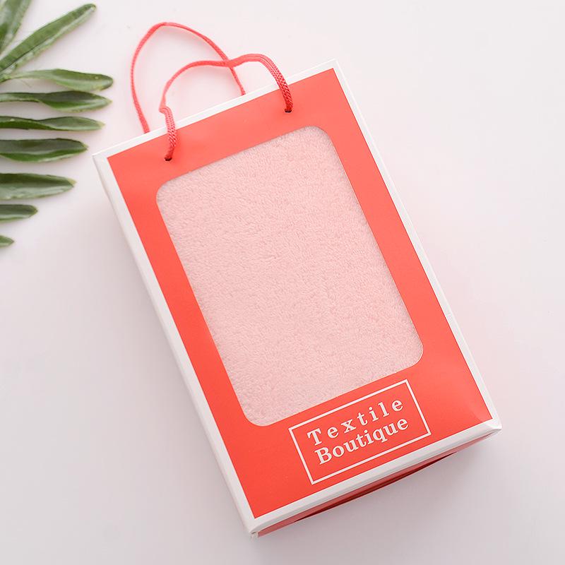 Thickened Absorbent Coral Fleece Edge Towel Gift Box - Soft, 300g for Home Face Washing
