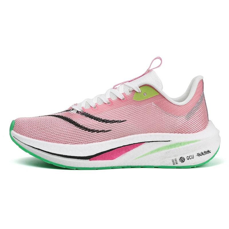 Feidian 4C Carbon Board Running Shoes Popcorn High-quality Running Shoes Luminous Casual Shoes Men's and Women's Sports Shoes Ultra-light and Breatha