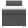 Box Spring Bed with Mattress Dark Gray 80x200 cm Fabric