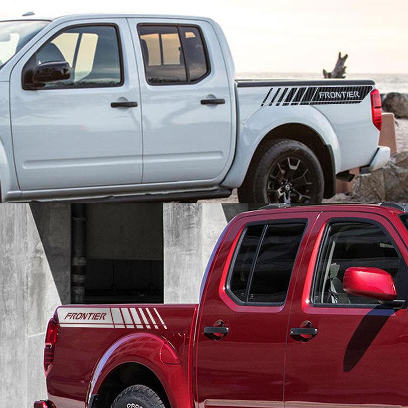 Pickup Rear Trunk Side Decals For Nissan Frontier NP300 Car Stickers Truck Graphic Vinyl Decor Cover Auto Exterior Accessories