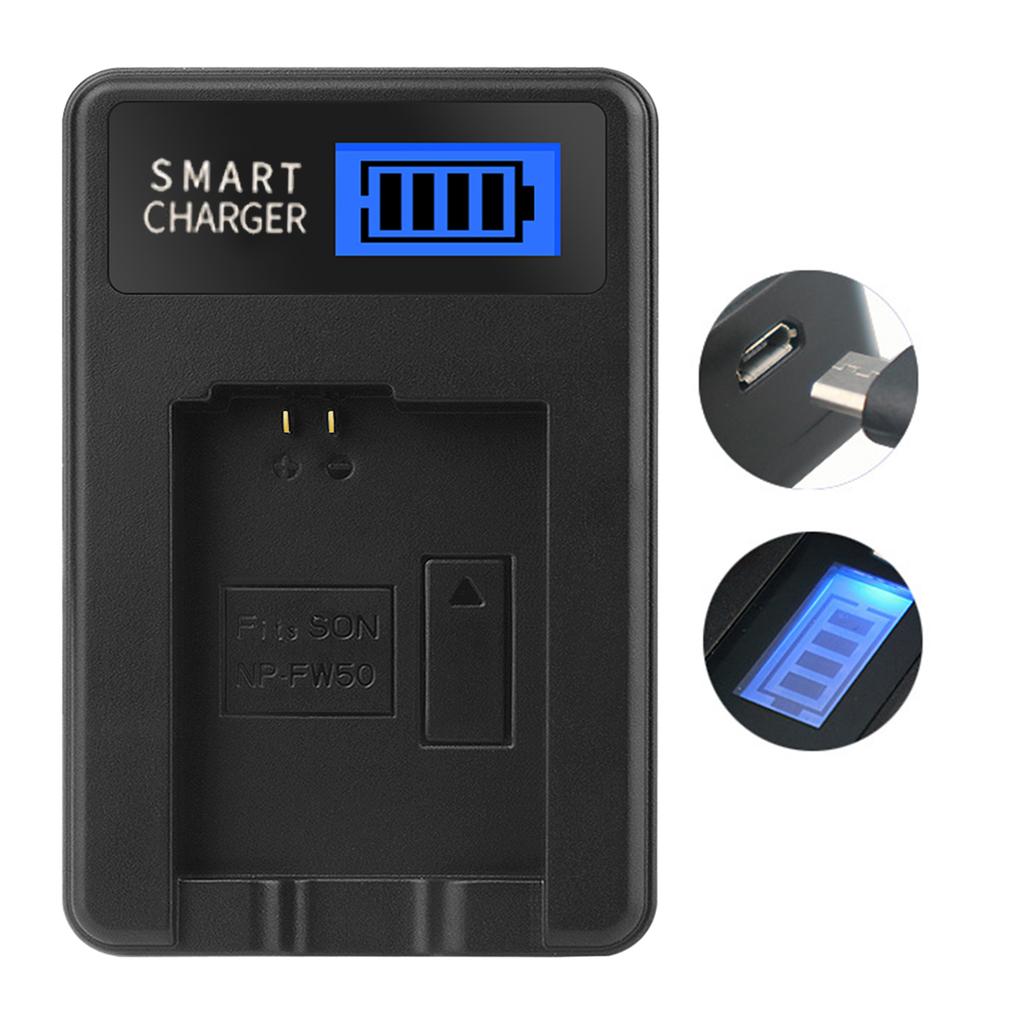 Slim Battery LCD USB Charger Sleek and Reliable Charging Accessory for NEX5 NEX5R NEX5N NEX3 NEX3N NEX7 NEXC3