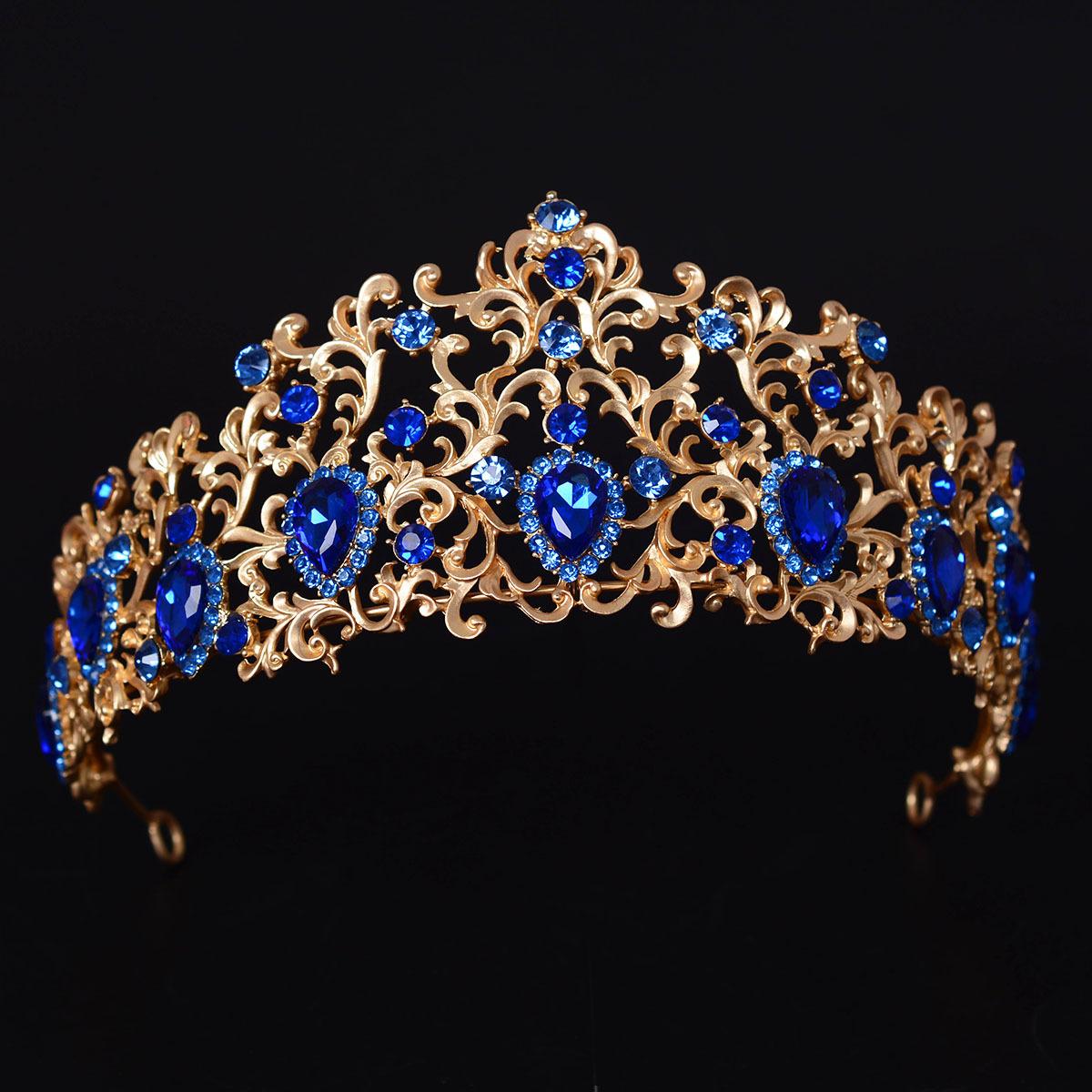 Новый корейский стиль стеклянная бриллиантовая большая корона в стиле лесной свадьбы — фото 5