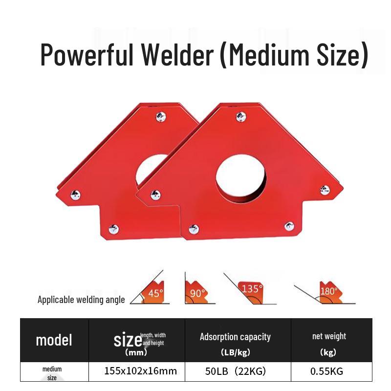 Welding Positioner with Strong Magnetic Suction for Right Angles