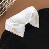 New Fake Collar Shirt Women White Lapel Ruffles Stand False Collar Woman Girls Detachable Collar Lace Removable Half Shirt
