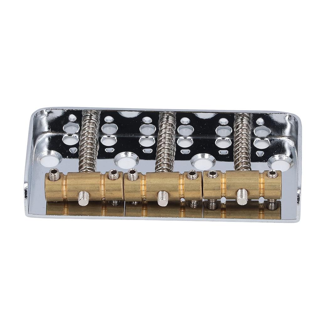 Short Electric Guitar Bridge 3 Saddle Professional Guitar Bridge Replacement for Tele Silver