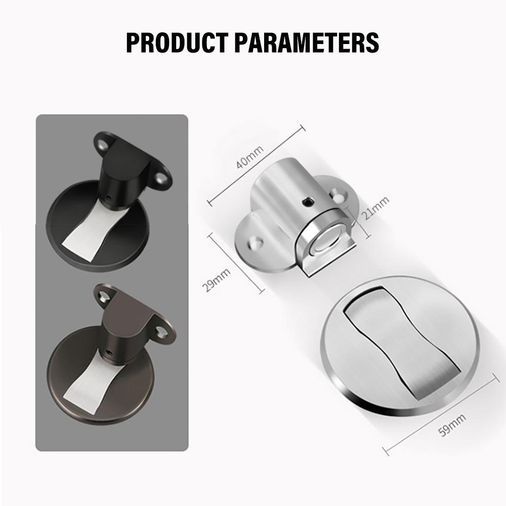 Türstopper Antikollisions-Haushalts-unsichtbarer Türabsauger, stanzfreier, starker magnetischer Türstopper, verstellbarer Stopper für Türen