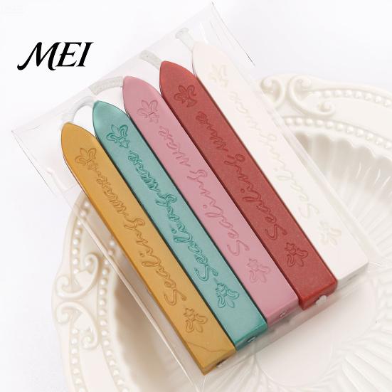 Sealing Wax Sticks 5PCS Sticks, with Wicks, Classic Color Envelope Strips, for And Vintage Craft Decor Strips Wedding Invitations