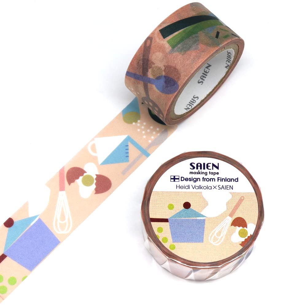 Kamiiso Sansho Japanese Washi Masking Tape in 20mm x 5m Made Japan KitchenSAIENTR-4016
