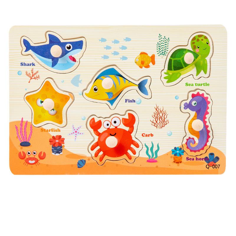 Kid Montessori Educational Multiple Geometric Shape Color Sorter Puzzle Wooden Board Puzzle Game Toys for Children Baby Gifts