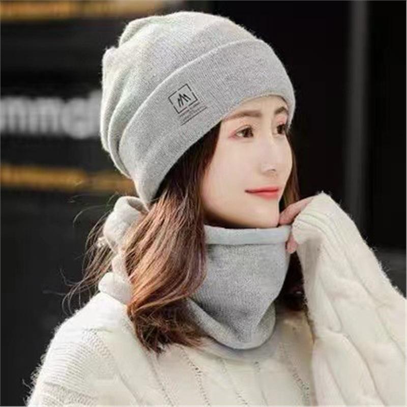 Hat Men's Winter Windproof, Cold-proof and Warm Wool Knitted Hat Super Thick Thickened Piled Headhat Big Head Circumference