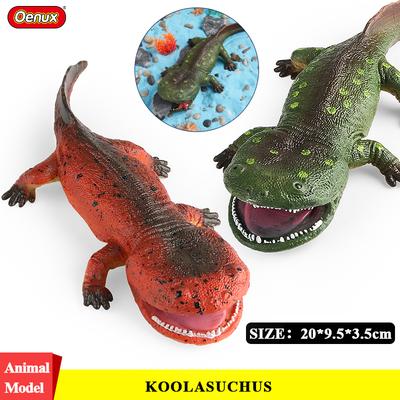 Oenux Prehistoric South Pole Koolasuchus Crocodile Model Action Figures Savage Sea Life Animals PVC Collection Education Kid Toy