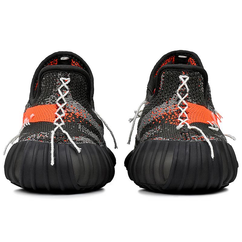 adidas Originals Yeezy Boost 350 V2 Slip Resistant Abrasion Resistant Low Top Casual Shoes Unisex Gray Orange HQ7045(Team1676-)