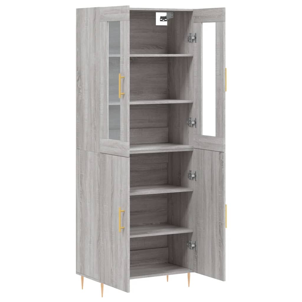 Highboard Gray Sonoma 69.5 x 34 x 180 cm Particleboard