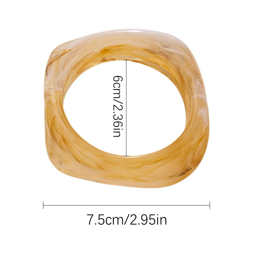 Chunky Bangles 4-Pieces Vintage Chunky Resin Bangles Fashionable Wide Colored Wrist Jewelry For Parties Birthday Performance