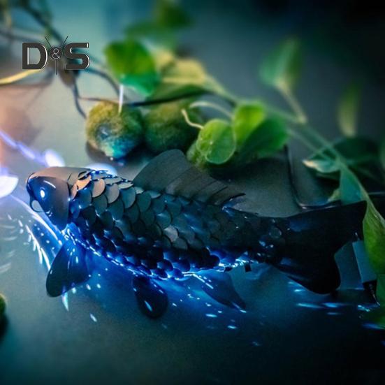 

Светящийся фонарь с летающей рыбой, управляемый через USB, регулируемый цветной светодиодный бумажный фонарь с рыбой-карпом, украшение для дома и офиса, Рождественский подарок