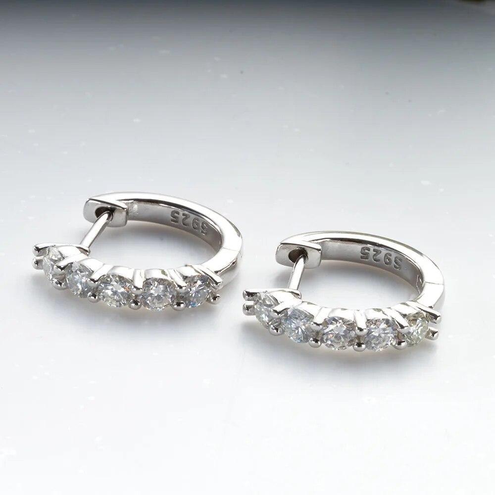 D Color 100% 925 Sterling Silver Real 3mm-3.5mm Moissanite Stud Earrings For Women Sparkling Jewelry Gifts with GRA Certificate