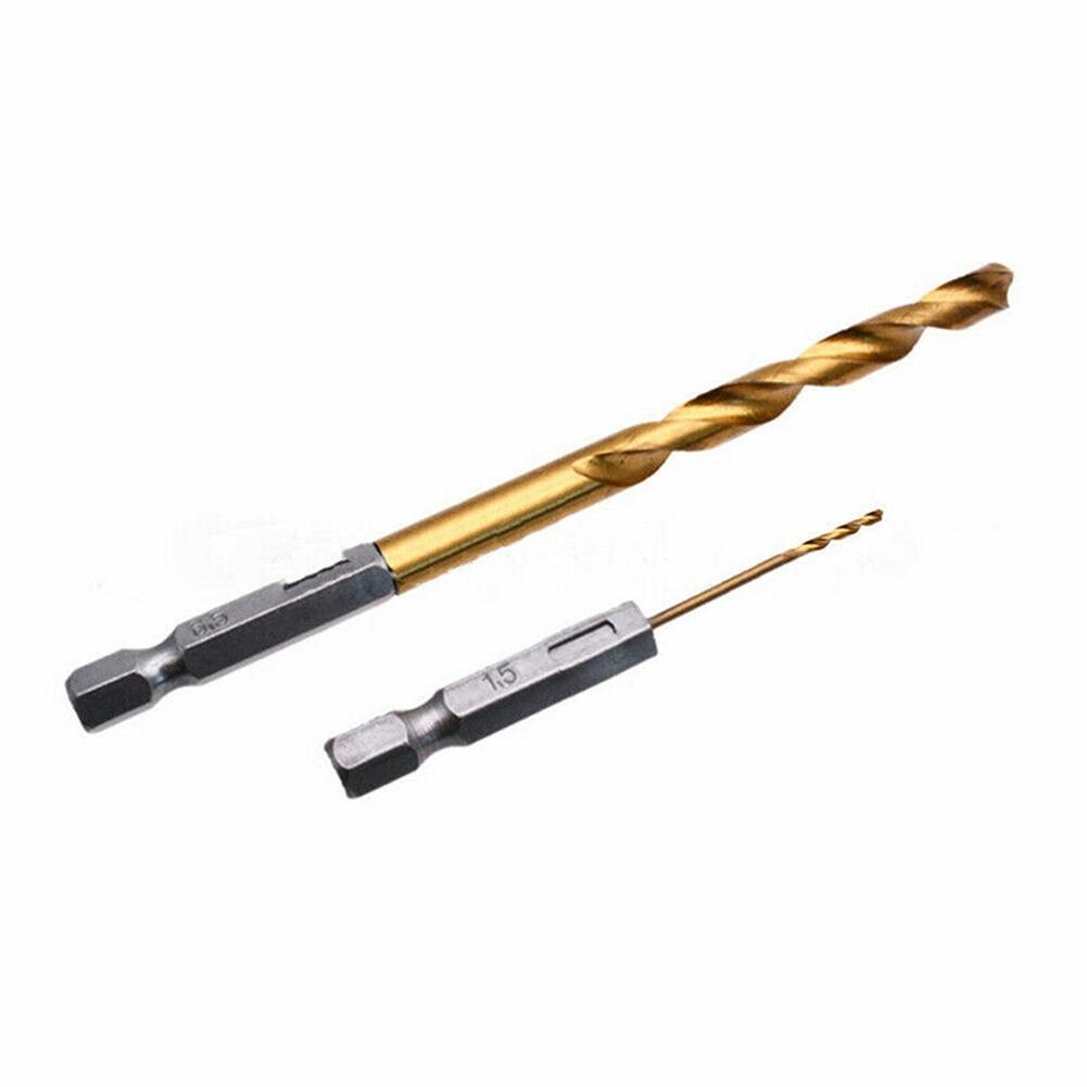 Drill Bit HSS Hexagonal Set Metal Titanium Plating