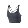 Everyday Performance Series Solid Knitted Shockproof Sports Bra Women Underwear Shadow-Gray P223W109-0167