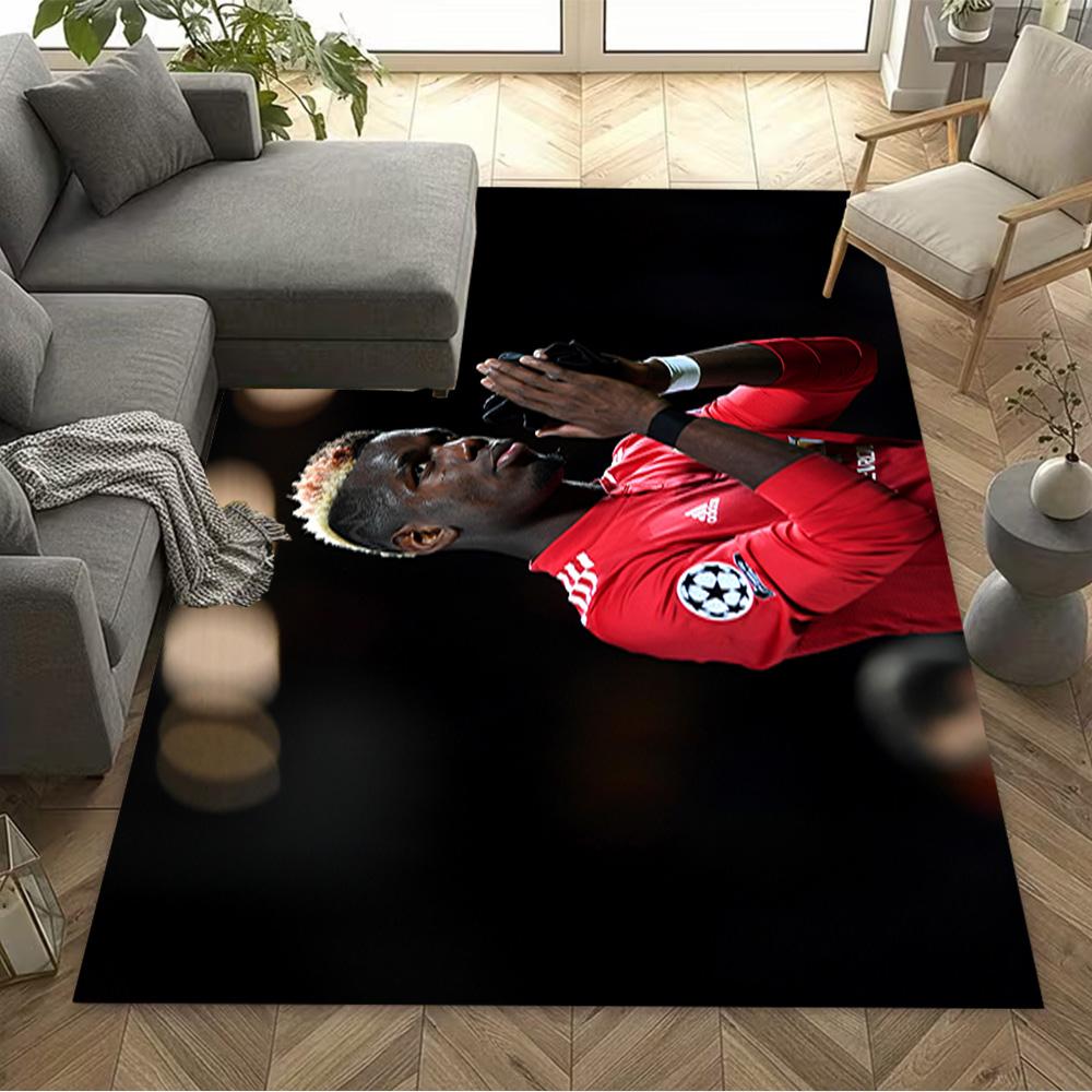Man United's Paul Pogba Area Rug Perfect for Study room Entryway Game Room Dormitory Antislip Carpet Decorate Offices Best for Christmas
