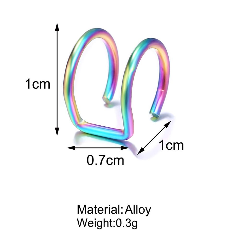 Hollow Creative Ear Nail Earring Colorful No Pierced Ear Invisible Earclips Clamp Fashion Women Jewelry
