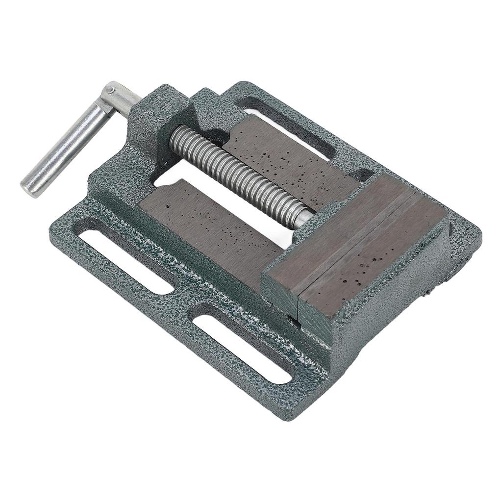 US 3in Drill Press Vise High Carbon Steel Accurate Stable Strong Clamping Flat Jaw Bench Vise for