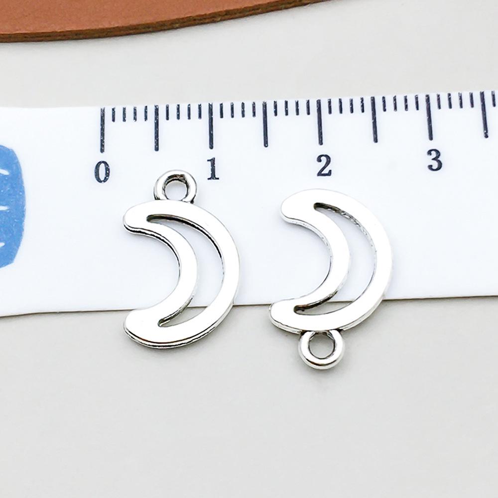 100-Piece Five-Color Alloy Sun, Moon, and Star Pendant Charms for DIY Jewelry