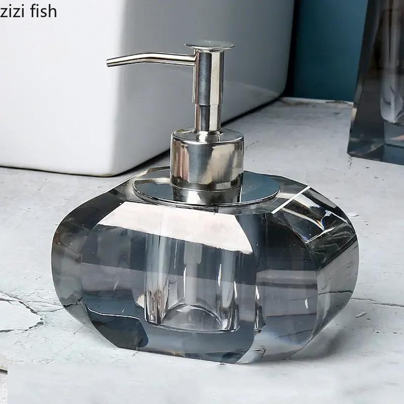 Crystal Lotion Bottle Soap Dish Tray Shampoo Shower Gel Bottles Home Bathroom Mouthwash Cups Toothbrush Holder Cotton Swab Boxes