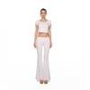 Lopejeu Foldover Bootcut Leggings Pants (Pink)