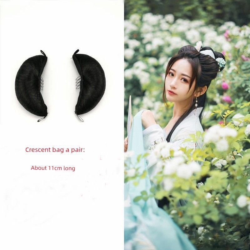 Han Chinese Clothing Pad Hair Bag Hair Pack Hair Curler Selenodont Bag Soft Horn Multiple Floor Bridal Pad Hair Plate Hair Bag