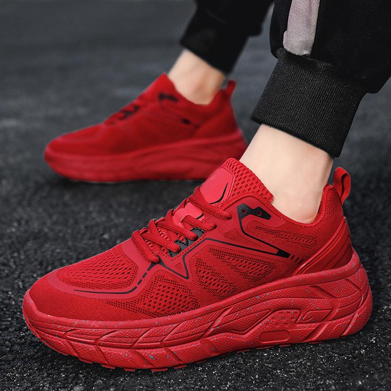 Men's Flyknit Breathable Racing Marathon Shoes: Summer Casual Sports Sneakers