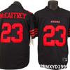 San Francisco 49ers Christian McCaffrey 23 Black Red Football Jersey Fan Edition Third Generation