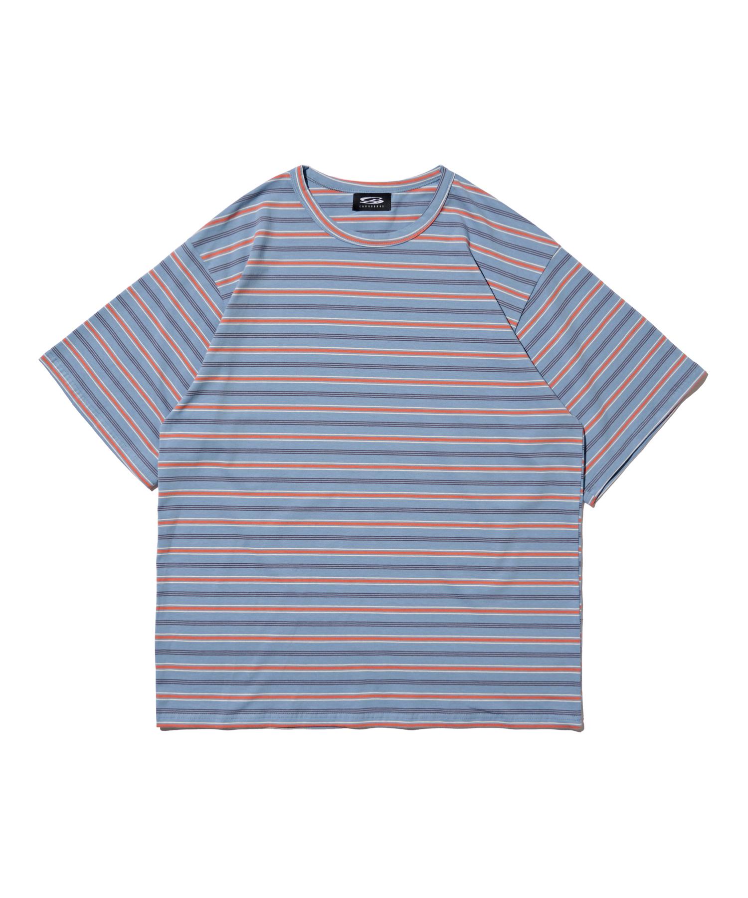 Cargo Bros Striped Short Sleeve T-Shirt (Blue) Free