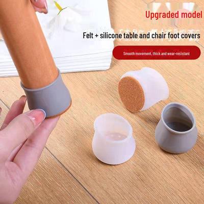 Grube silikonowe ochraniacze na nogi krzeseł i stołów - ciche, odporne na zużycie podkładki