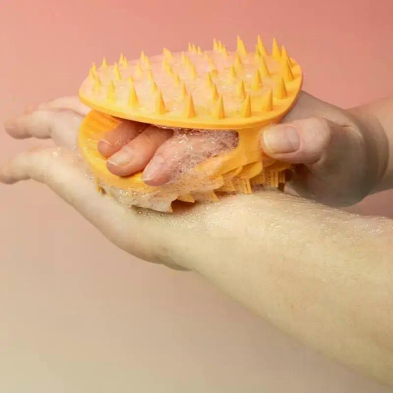 Soft Silicone Bath Shower Brush Body Scrubber Scalp Massager Exfoliating Skin Care Bath Tool