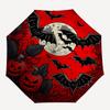 Halloween Mondlicht Nacht Fledermaus Kürbis Dekorativer AufkleberRegenschirm, Tragbarer 3-fach Regenschirm für Damen & Herren, Weihnachtsgeschenk ES326