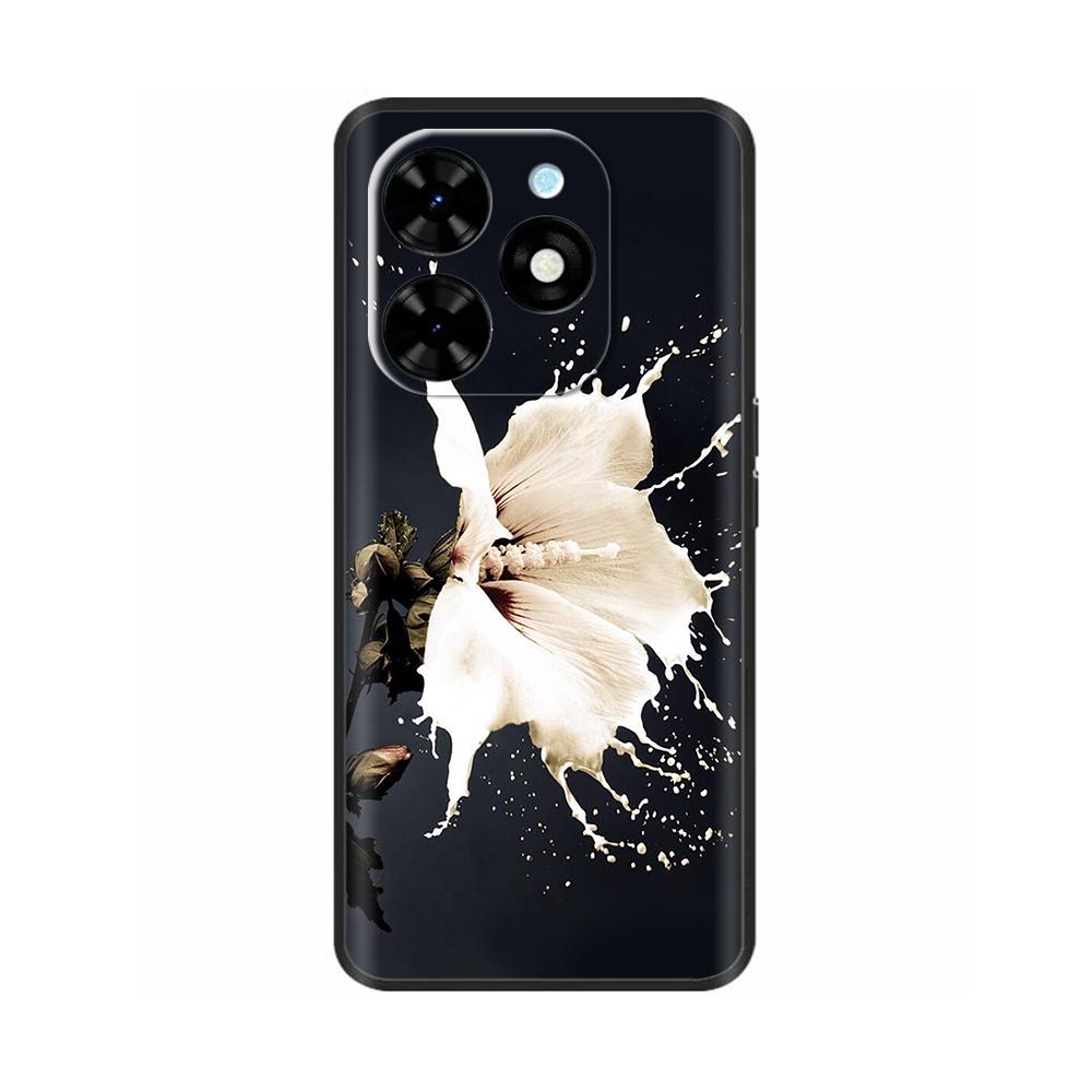 For Tecno Spark Go 2024 Case Luxury Flower Painted Capa Silicone Soft Cover For Tecno SparkGo 2024 BG6 Shockproof Phone Shell