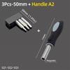 50mm Square Head Screwdriver Bits Set SQ1/SQ2/SQ3 Magnetic Four Corners Screw Driver 6.35mm Hex Shank Ratchet Wrench Hand Tools