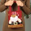 Reusable Christmas Gift Bag 2025, Linen Santa Claus Candy Bag for Kids, Holiday Treat Handbag & Xmas Eve Gift Storage Decoration