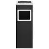 Hotel Ashtray Bin Steel vidaXL - Black - 24x24x61 Cm